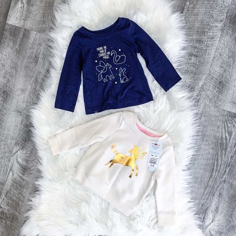 Cat and jack long sleeved shirts 12 months